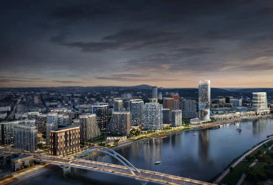 Exclusive off-plan real estate investment projects in Belgrade Waterfront, Riga Waterfront, Dubai, and Morocco.